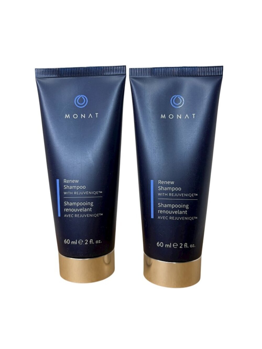 MONAT RENEW Shampoo with Rejuveniqe 2 Pack Travel Size 2 oz/ 60mL NEW